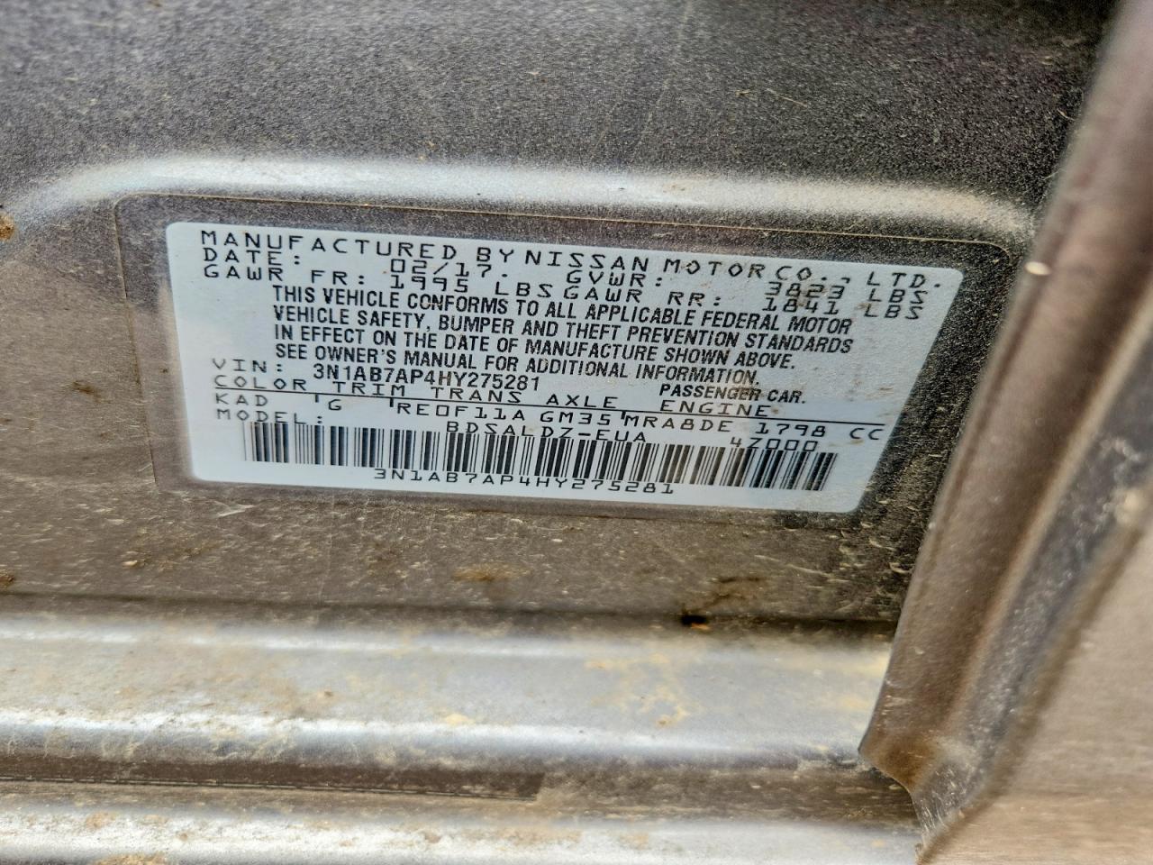 2017 NISSAN SENTRA