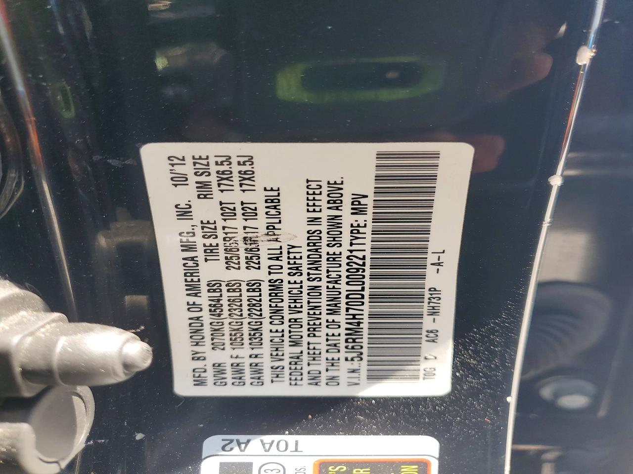 2013 HONDA CRV