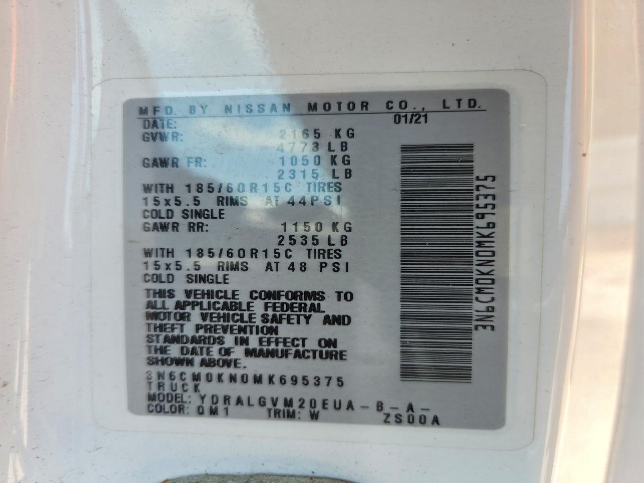 2021 NISSAN NV