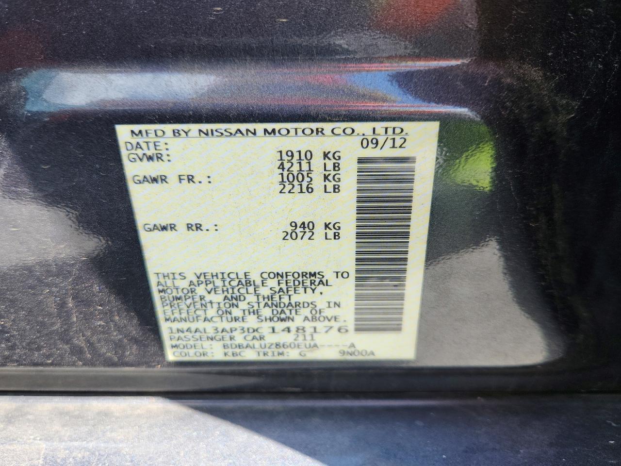 2013 NISSAN ALTIMA
