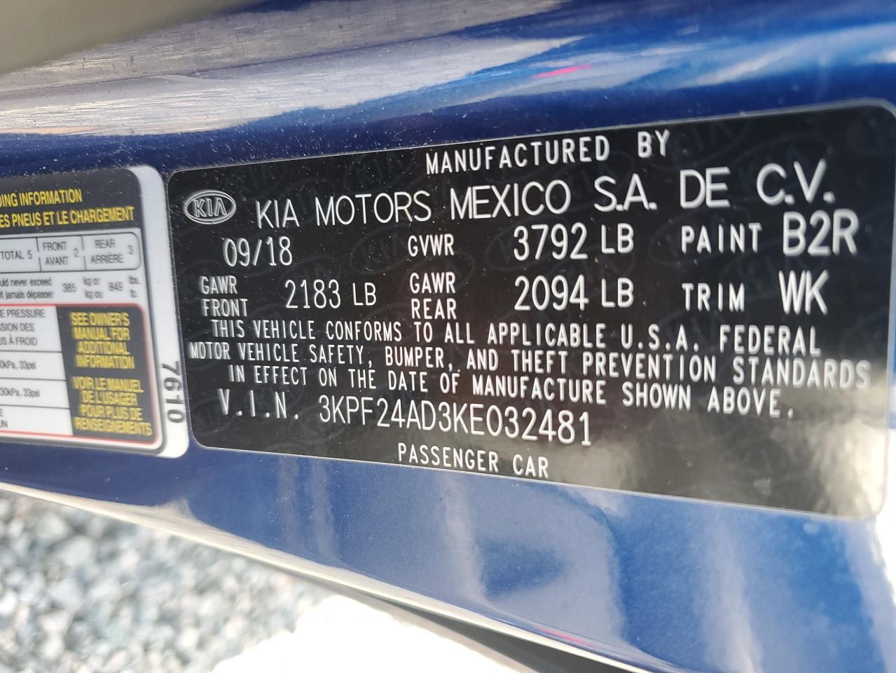 2019 KIA FORTE