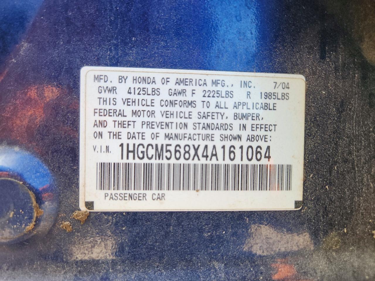 2004 HONDA ACCORD
