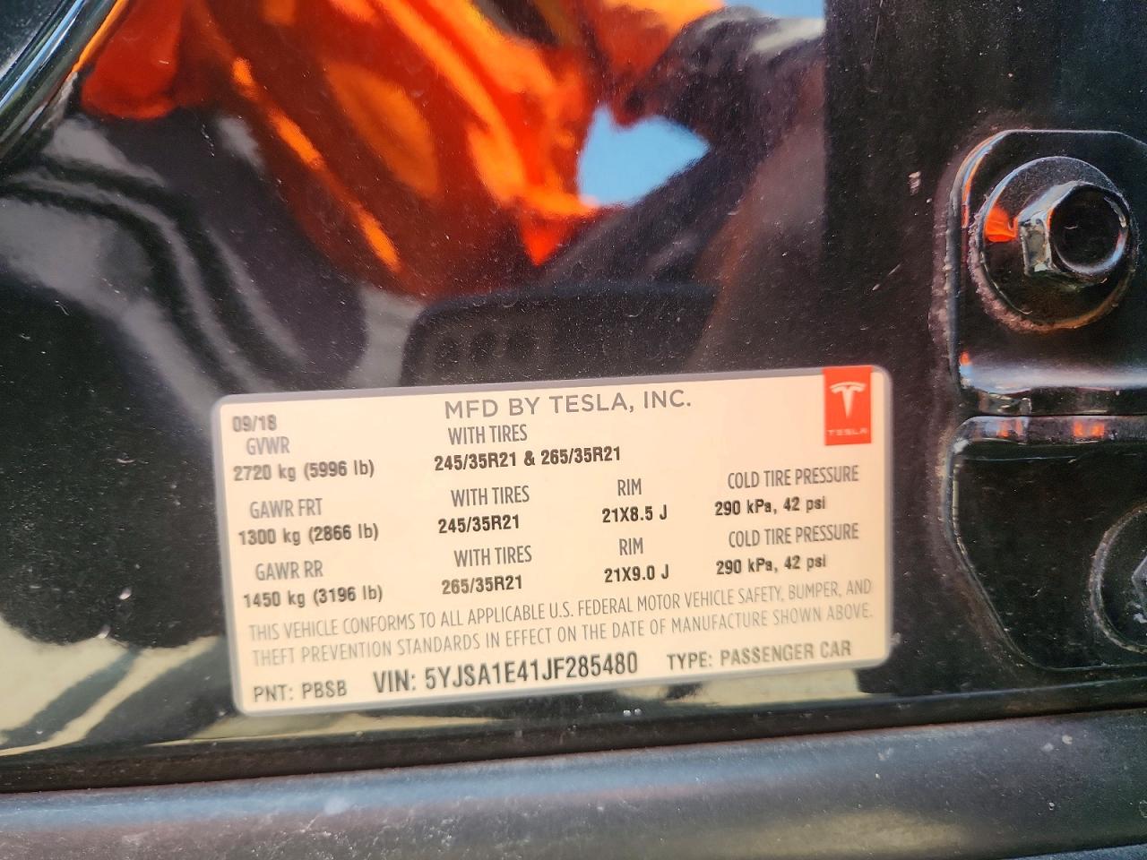 2018 TESLA MODEL S