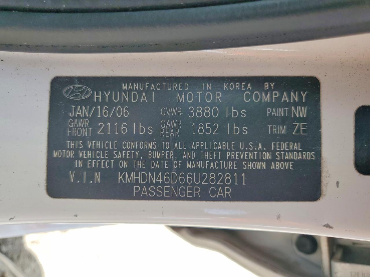 2006 HYUNDAI ELANTRA