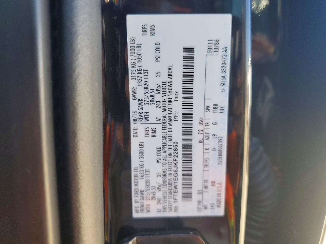 2018 FORD F150
