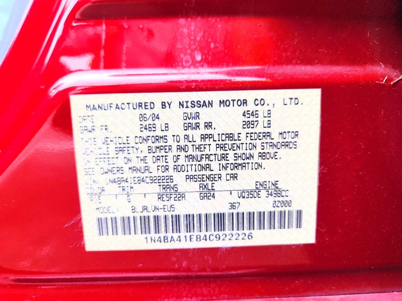 2004 NISSAN MAXIMA