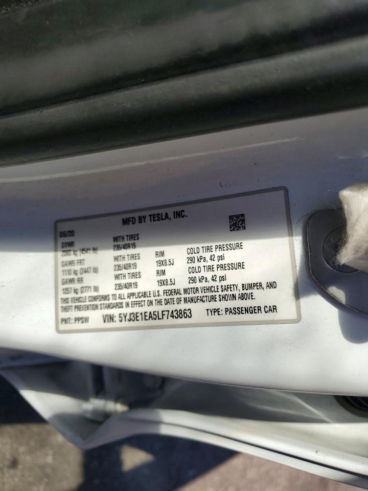 2020 TESLA MODEL 3