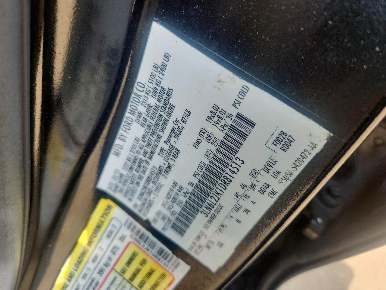 2013 LINCOLN MKZ