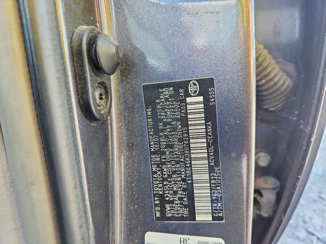 2008 TOYOTA CAMRY