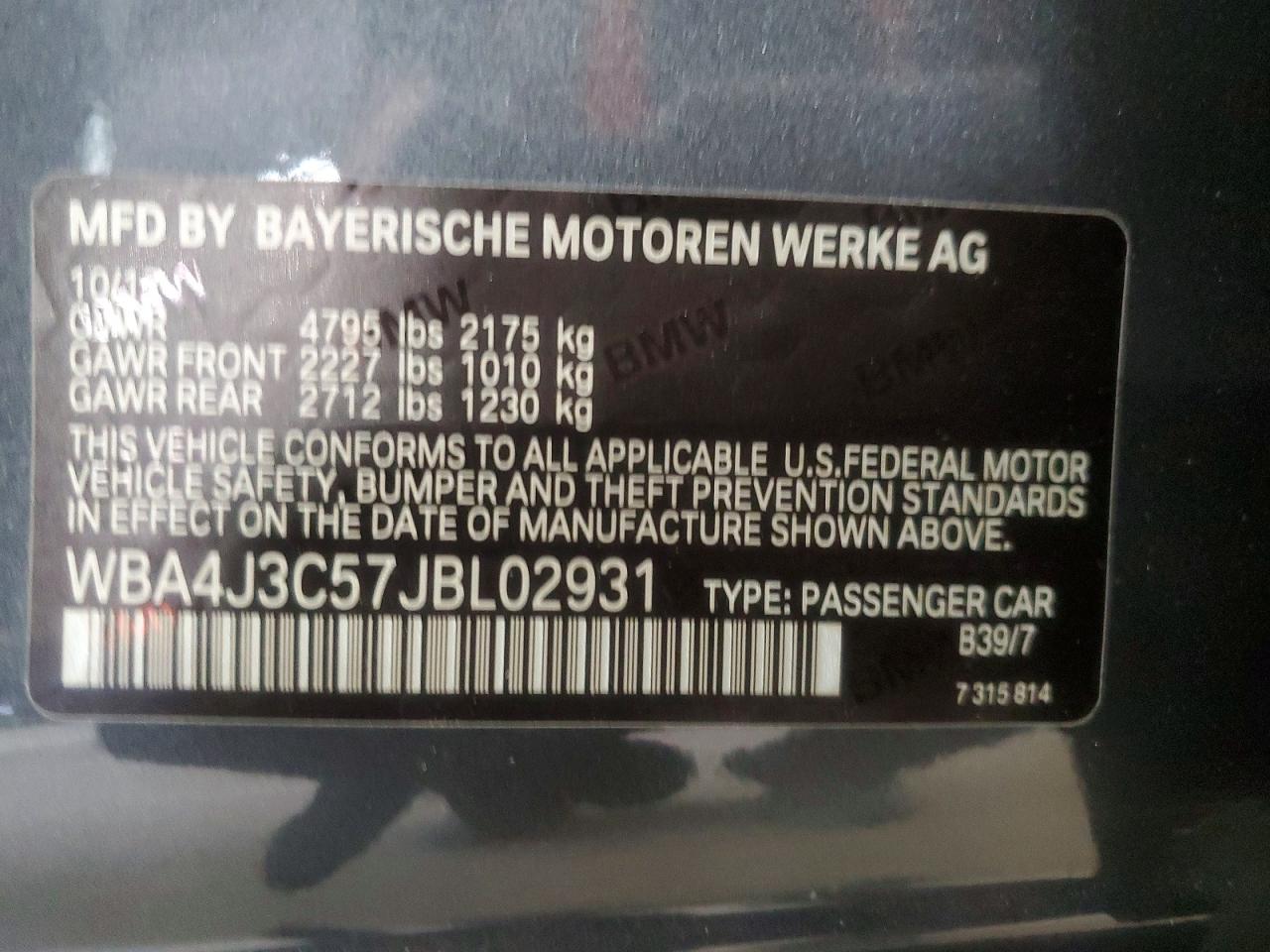 2018 BMW 4 SERIES
