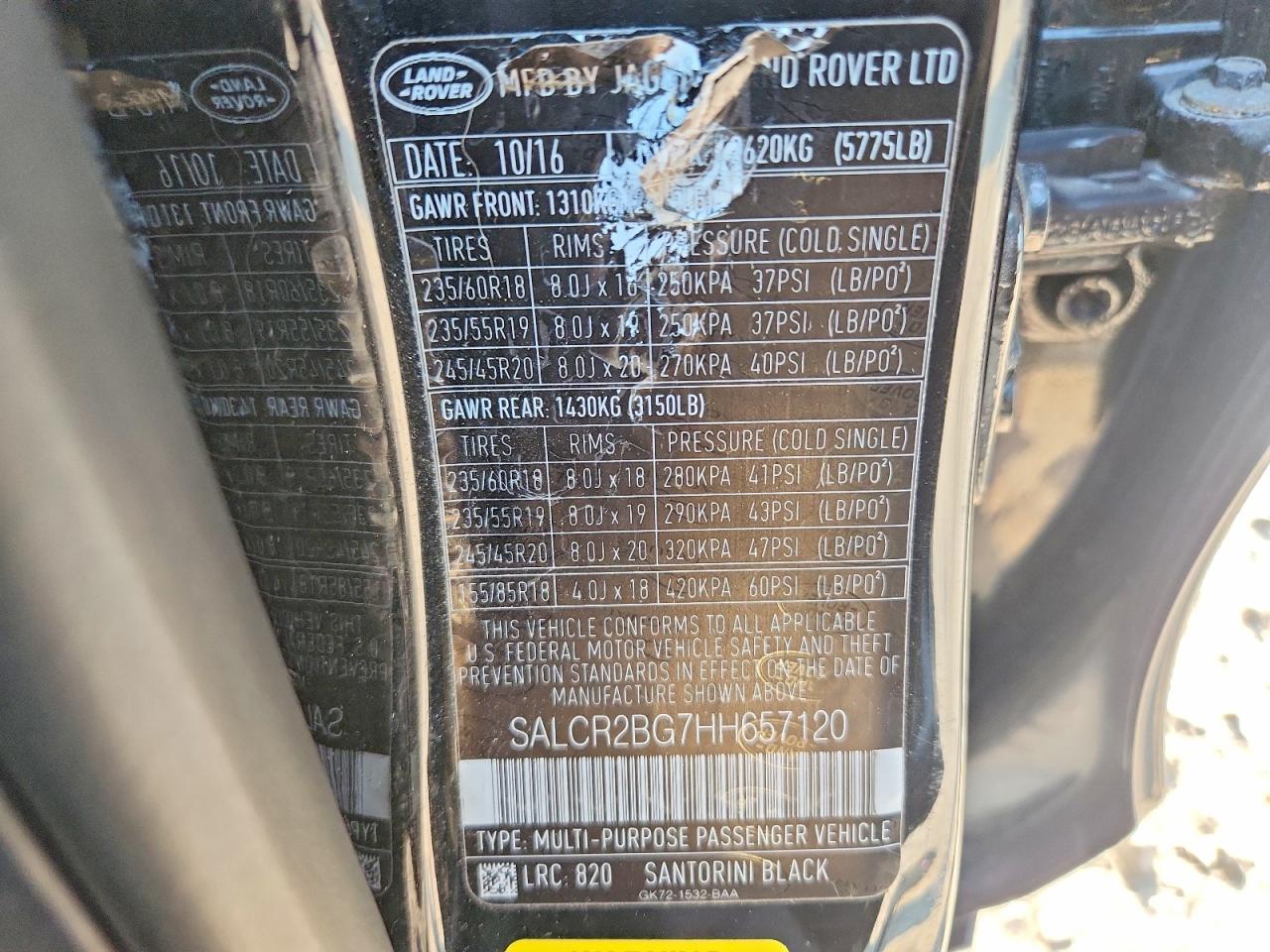 2017 LAND ROVER DISCOVERY