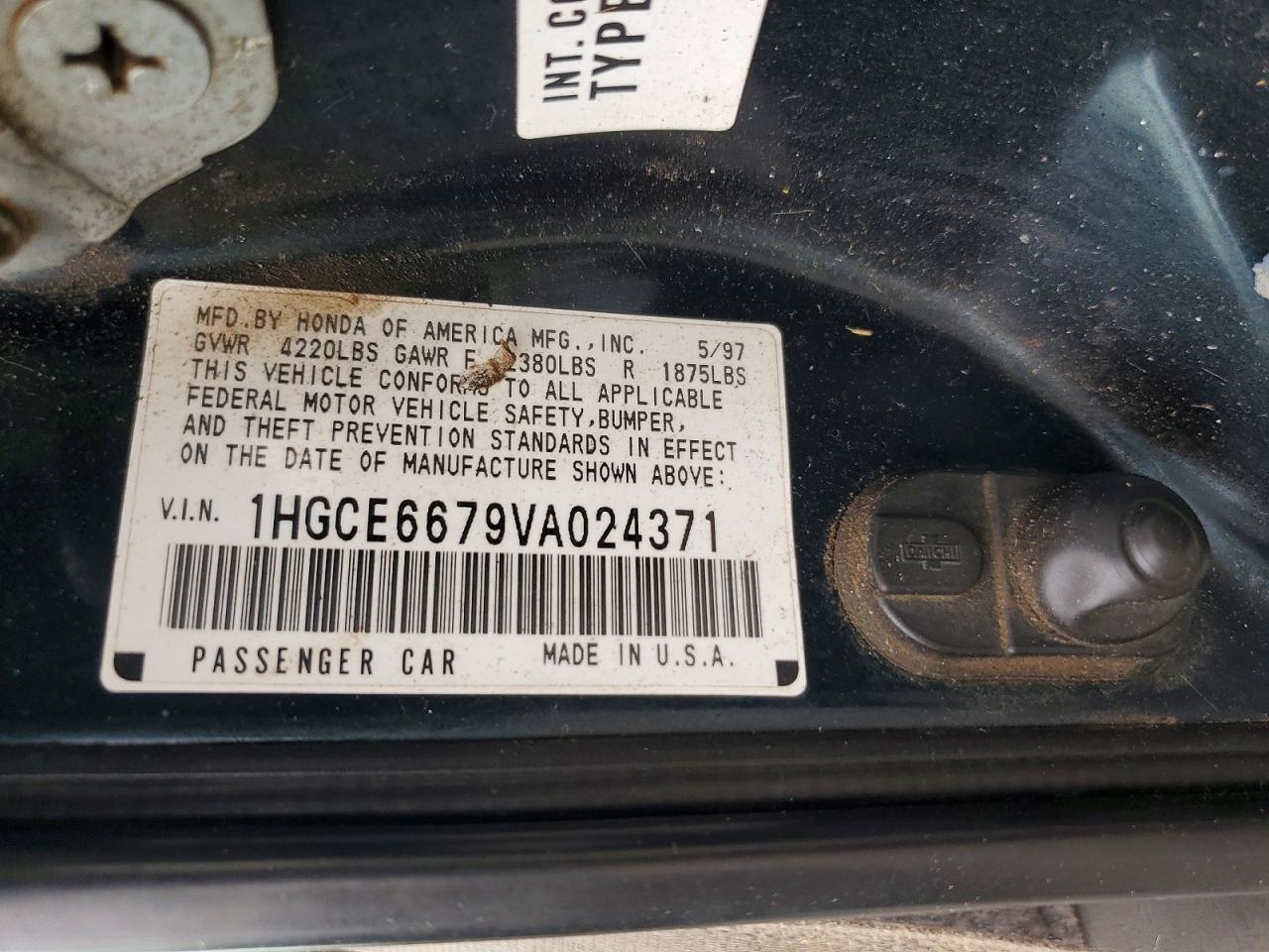 1997 HONDA ACCORD