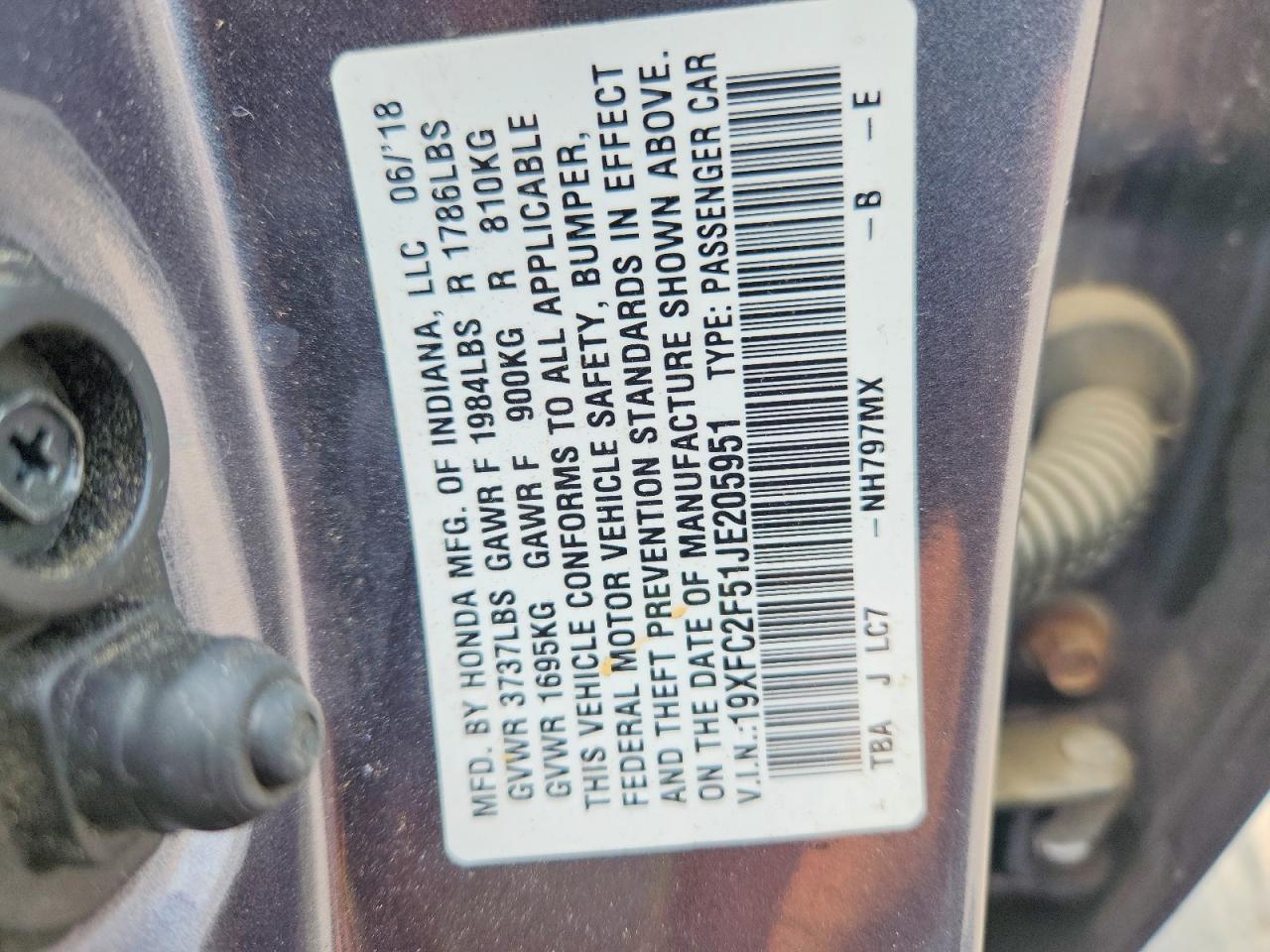 2018 HONDA CIVIC
