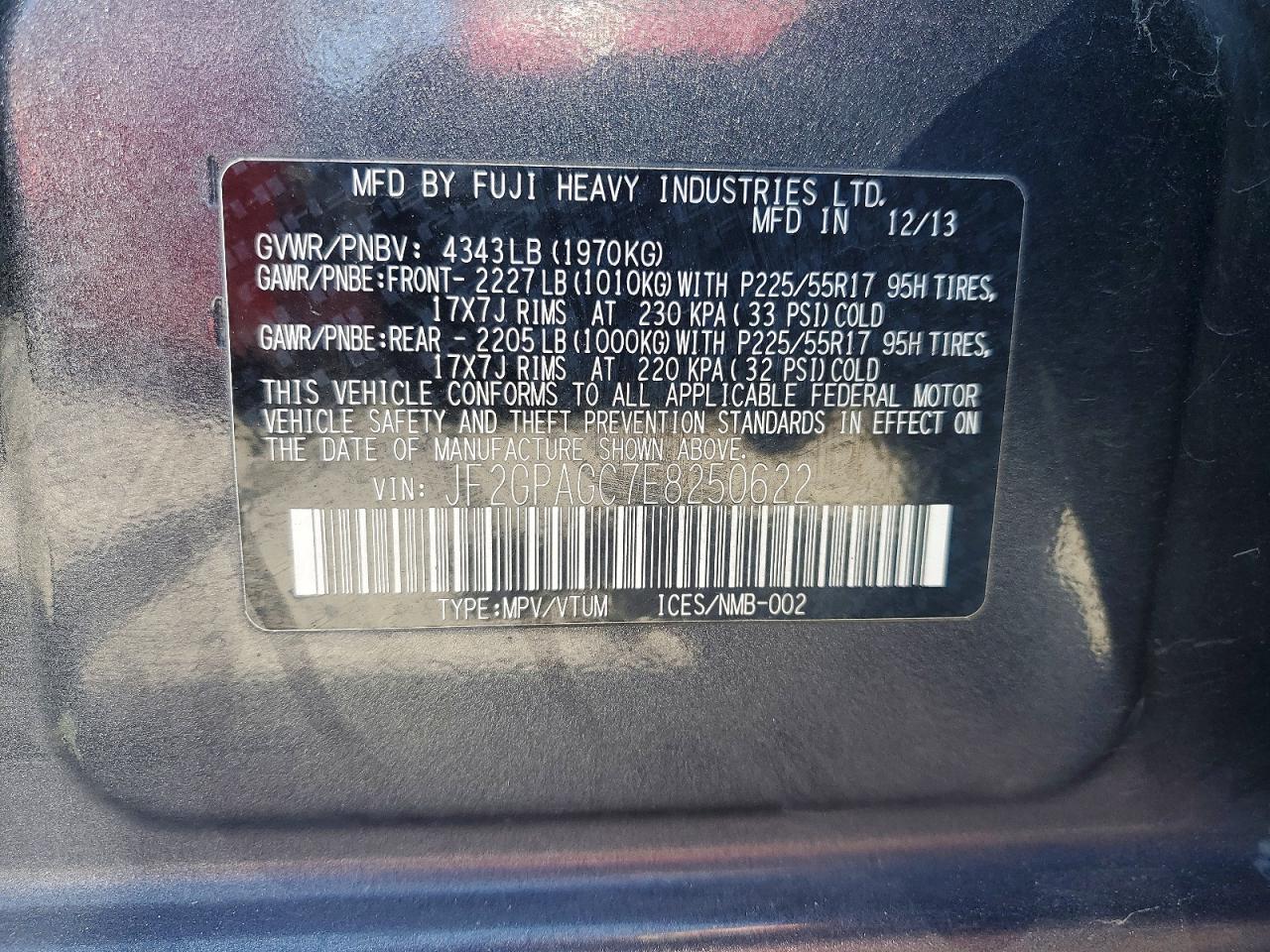 2014 SUBARU XV