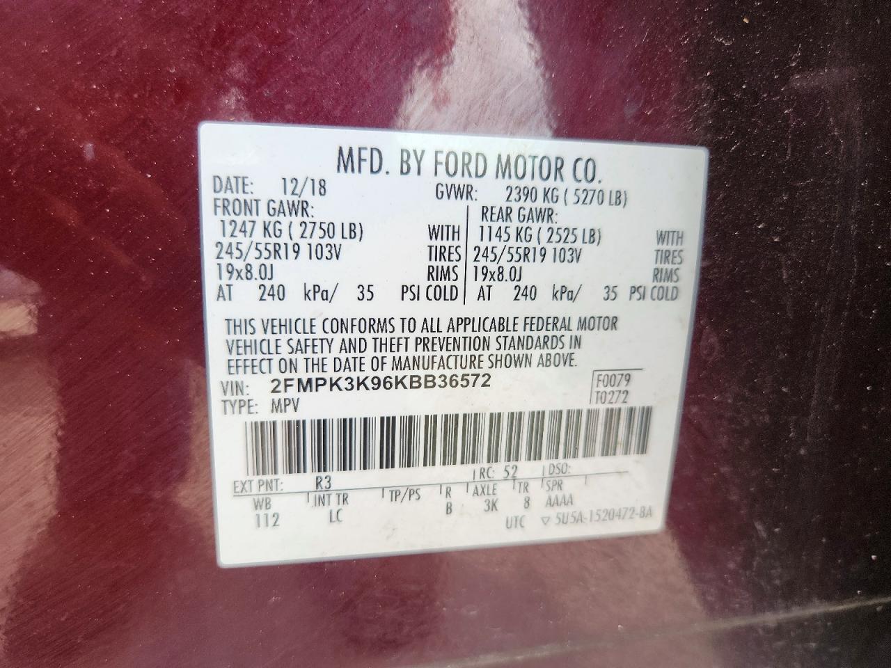 2019 FORD EDGE