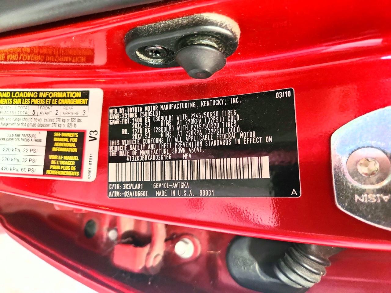 2010 TOYOTA VENZA