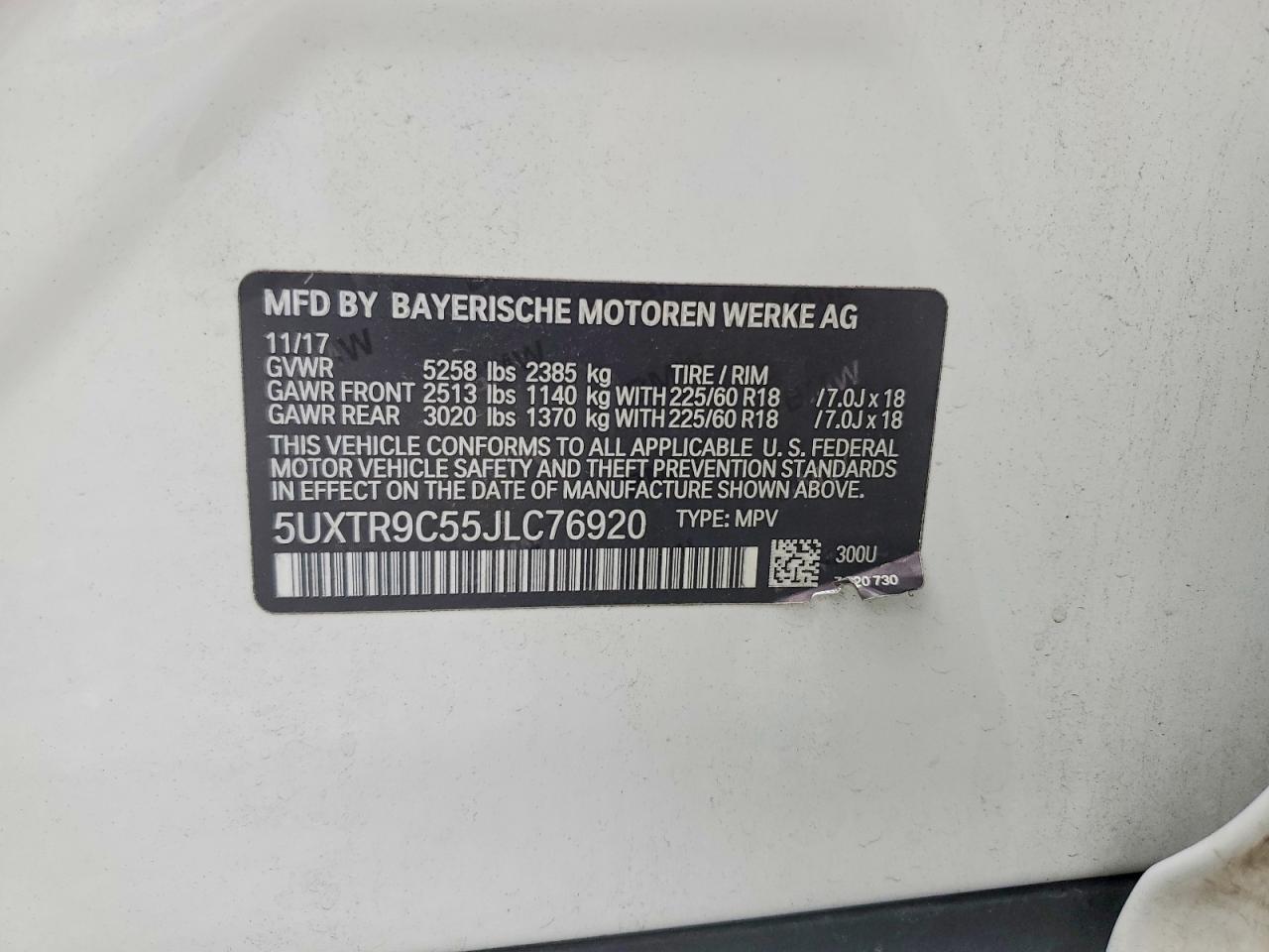 2018 BMW X3