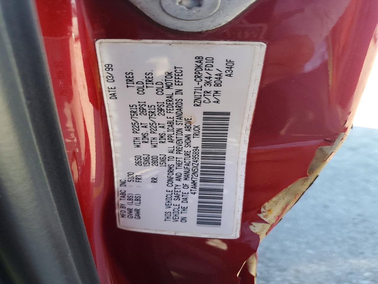 1999 TOYOTA TACOMA