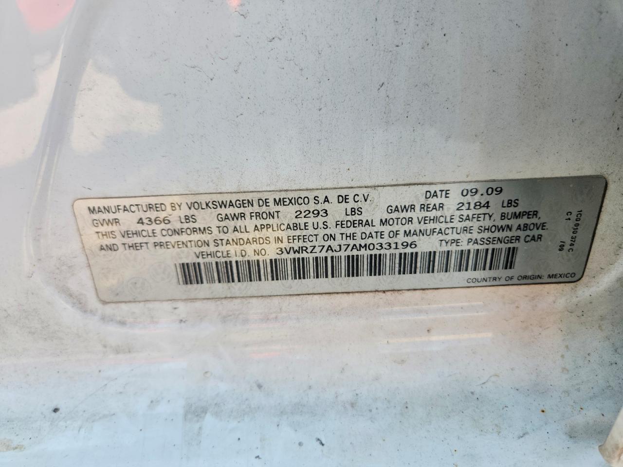 2010 VOLKSWAGEN JETTA