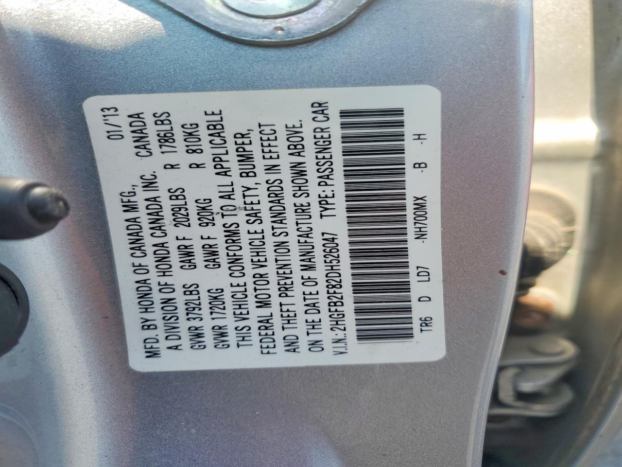 2013 HONDA CIVIC