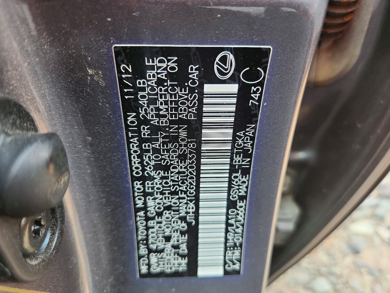 2013 LEXUS ES350