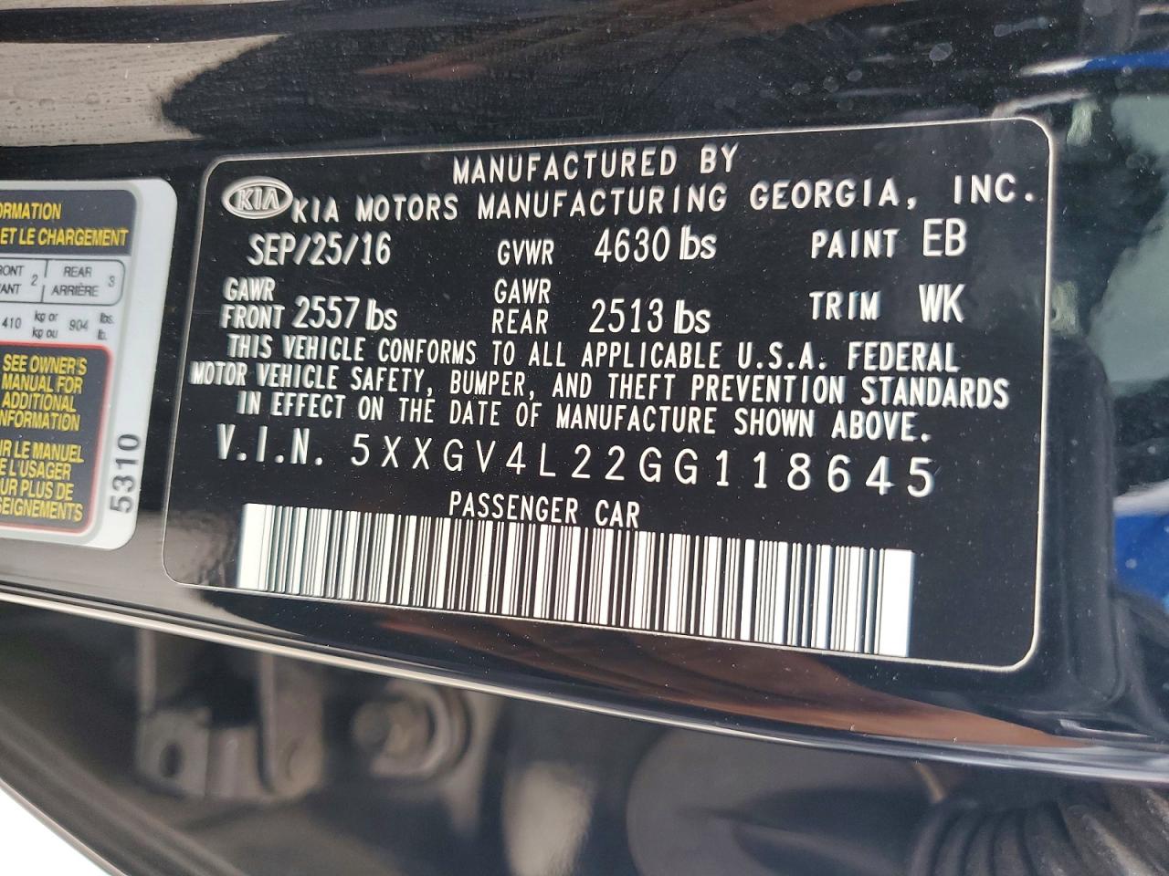 2016 KIA OPTIMA