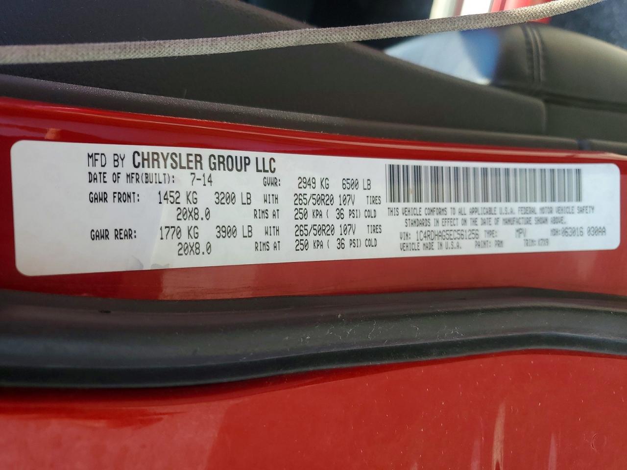 2014 DODGE DURANGO