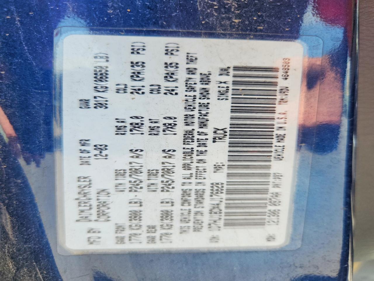 2004 DODGE RAM 1500