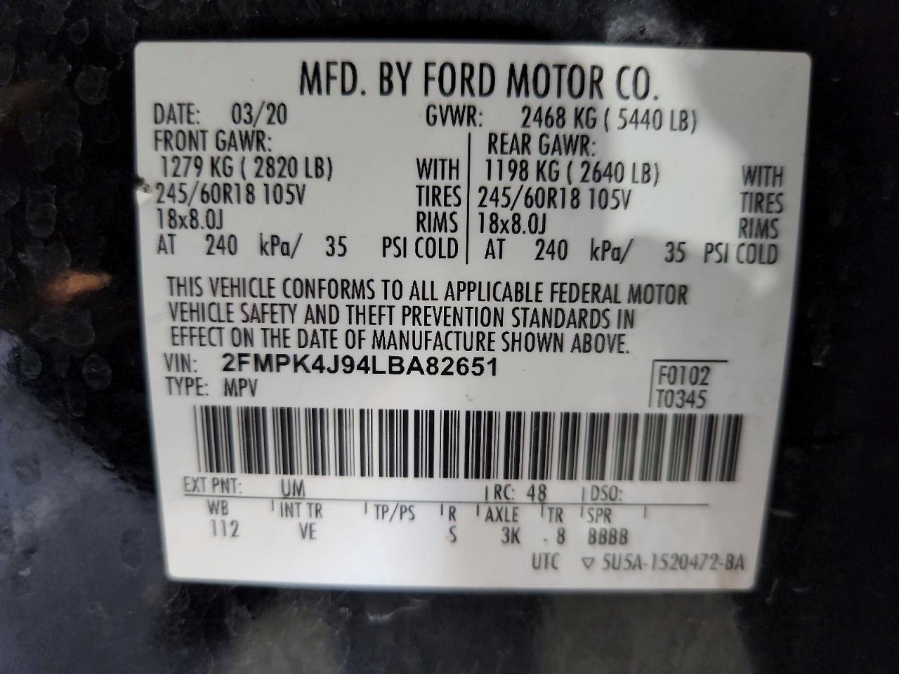 2020 FORD EDGE