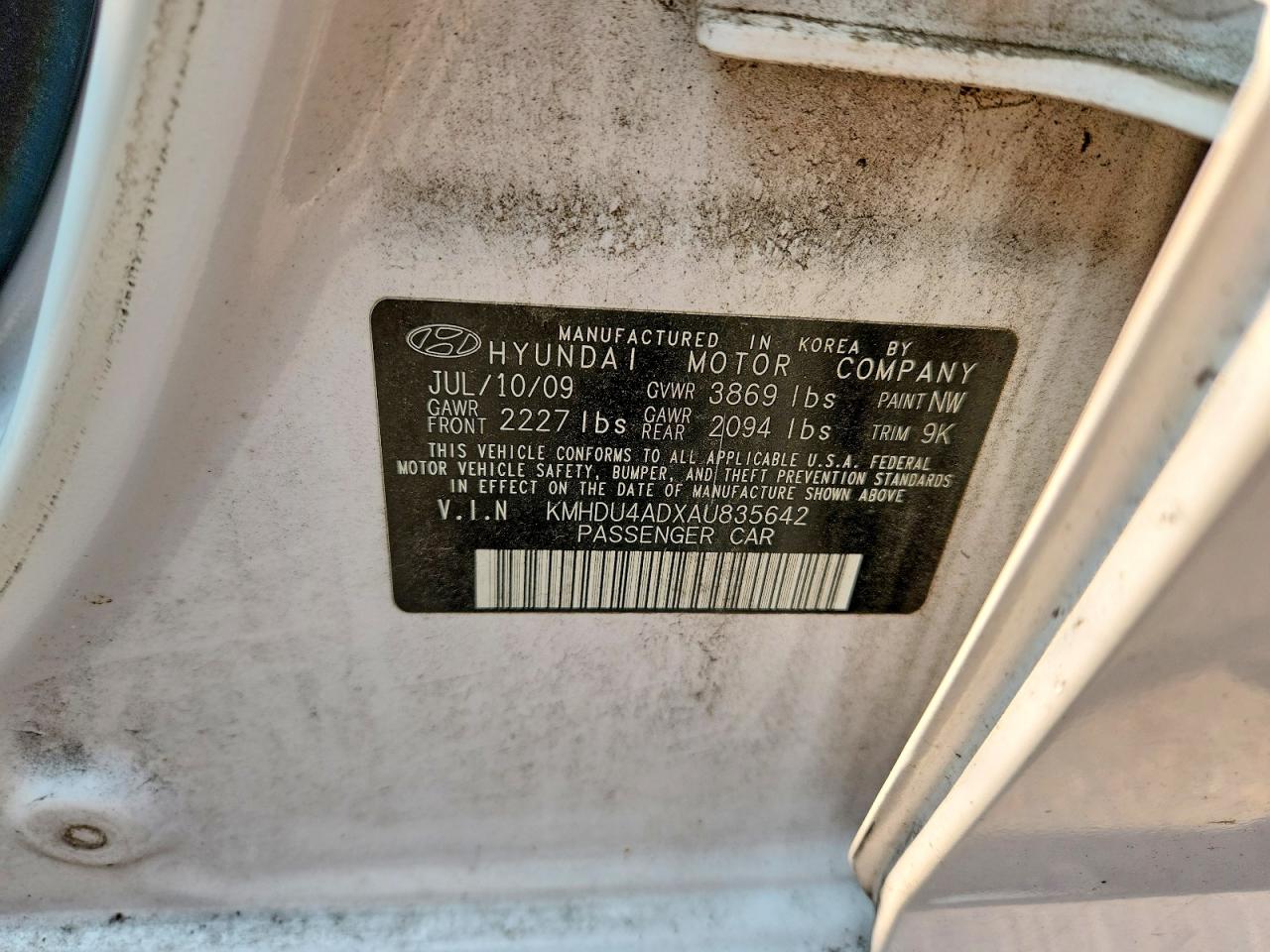 2010 HYUNDAI ELANTRA