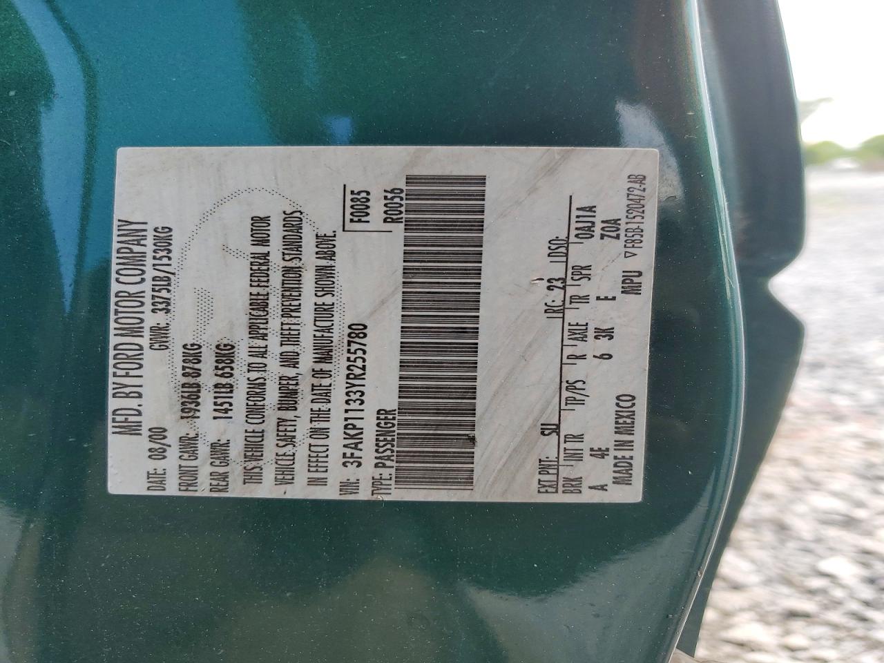 2000 FORD ESCORT