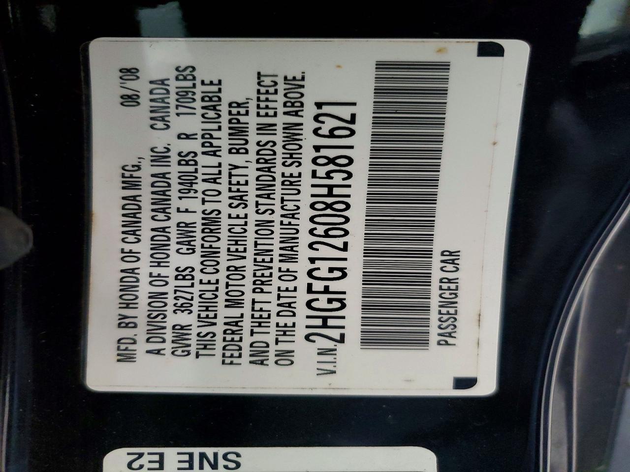 2008 HONDA CIVIC