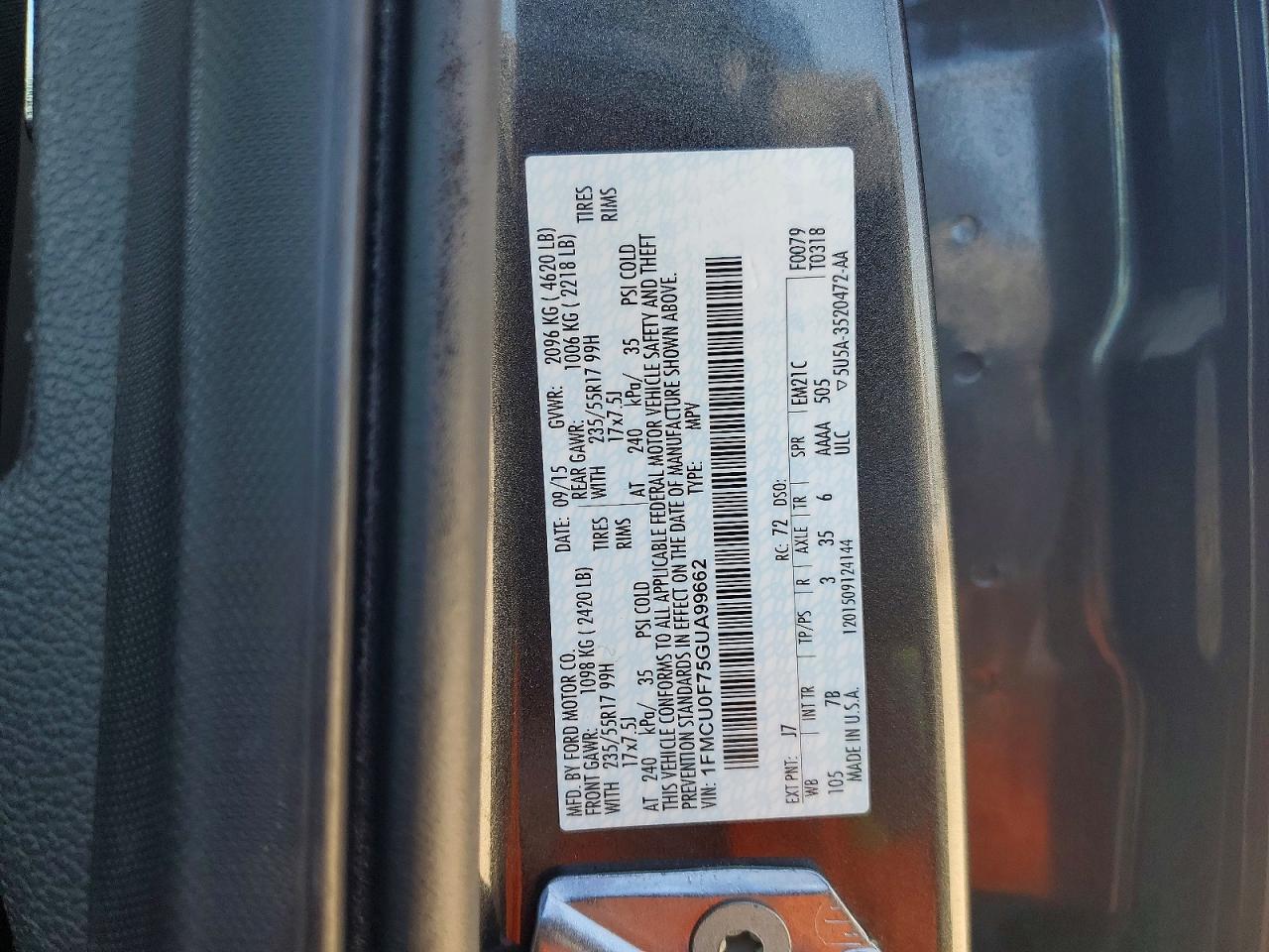 2016 FORD ESCAPE