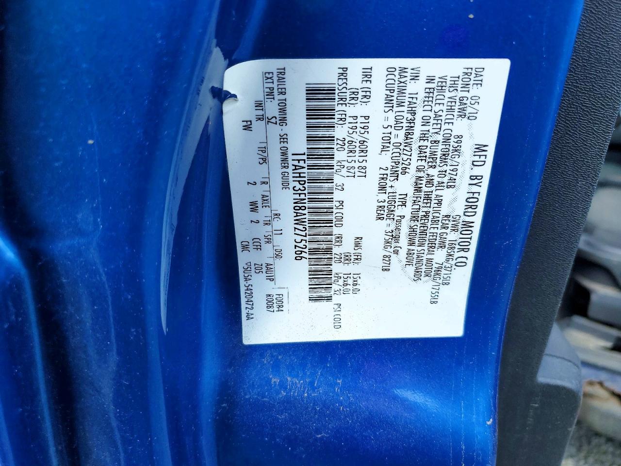 2010 FORD FOCUS