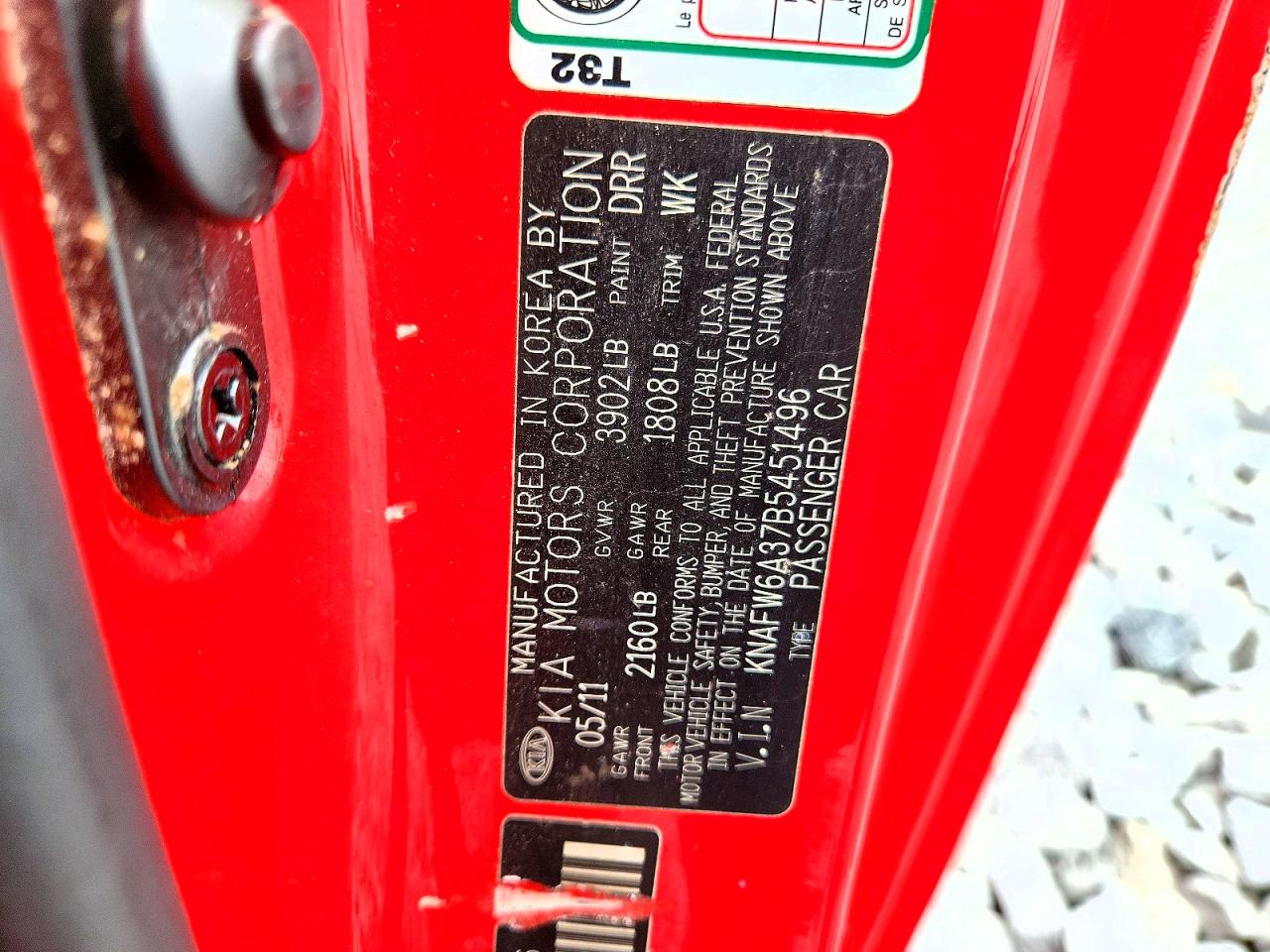 2011 KIA FORTE