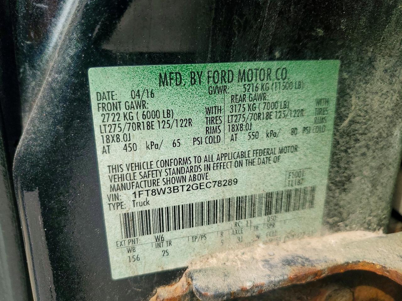 2016 FORD F350