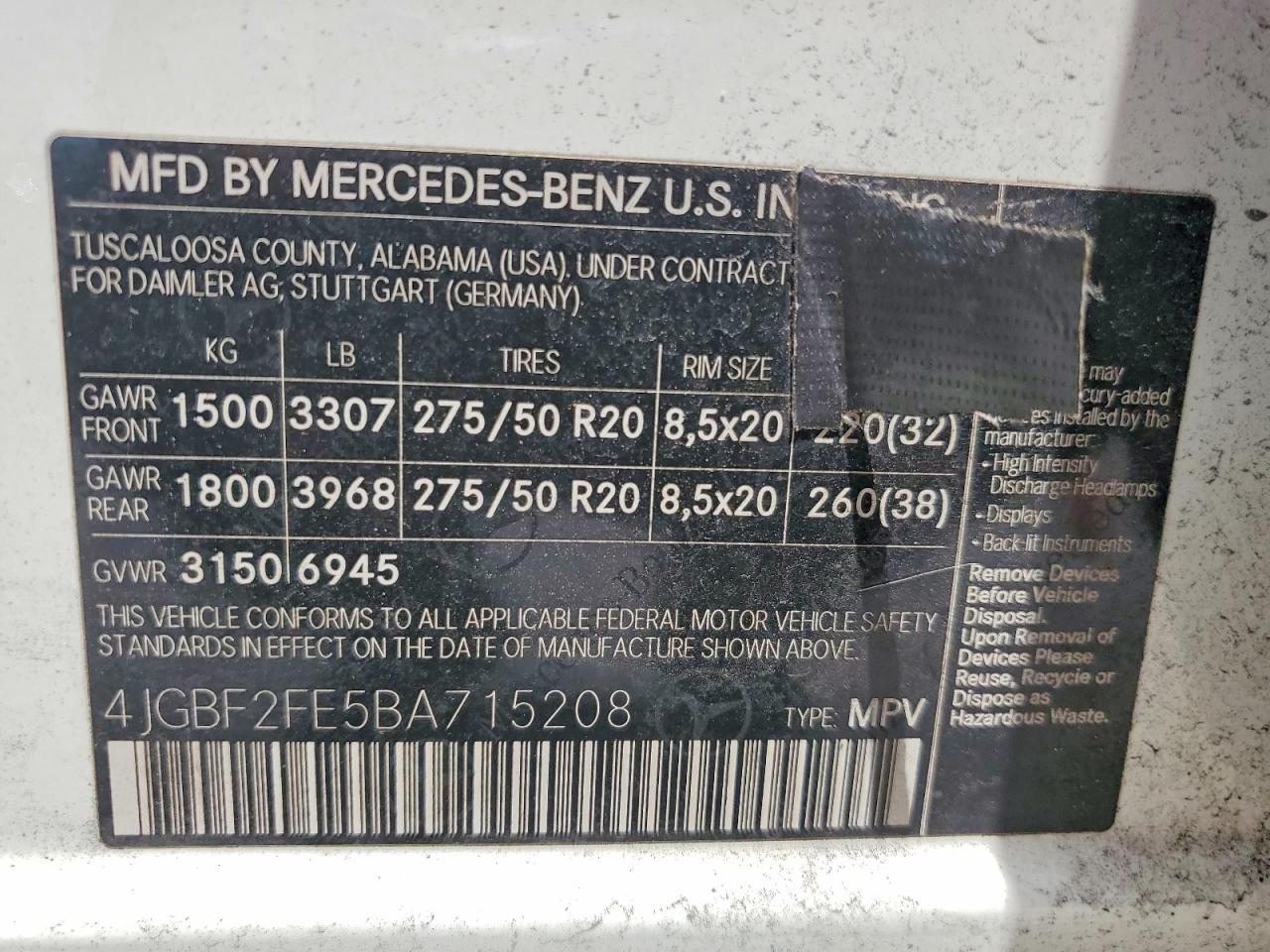 2011 MERCEDES-BENZ GL-CLASS