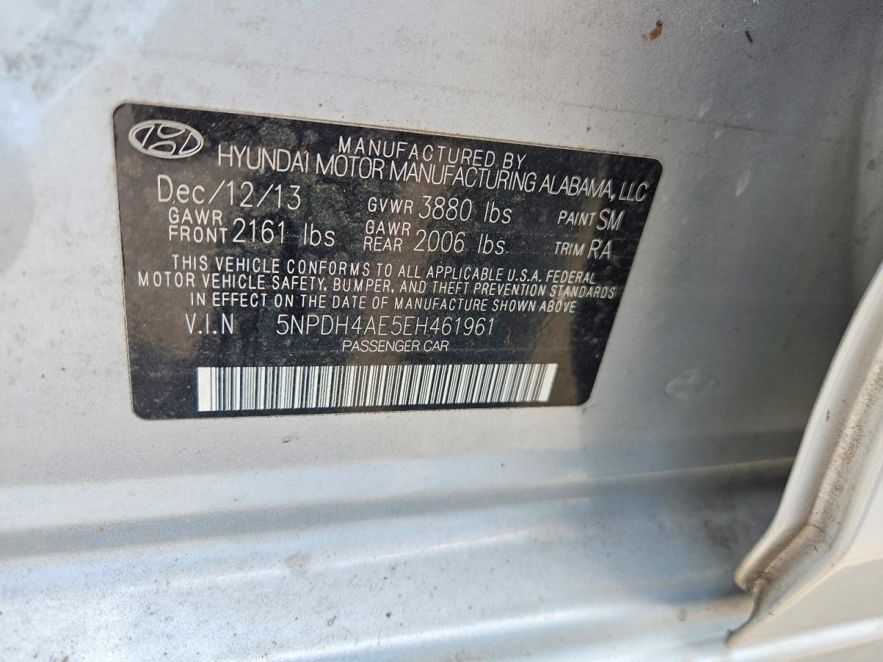 2014 HYUNDAI ELANTRA
