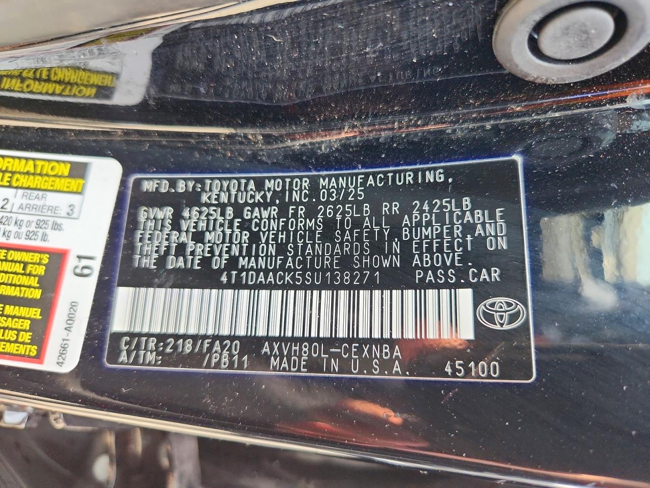 2025 TOYOTA CAMRY