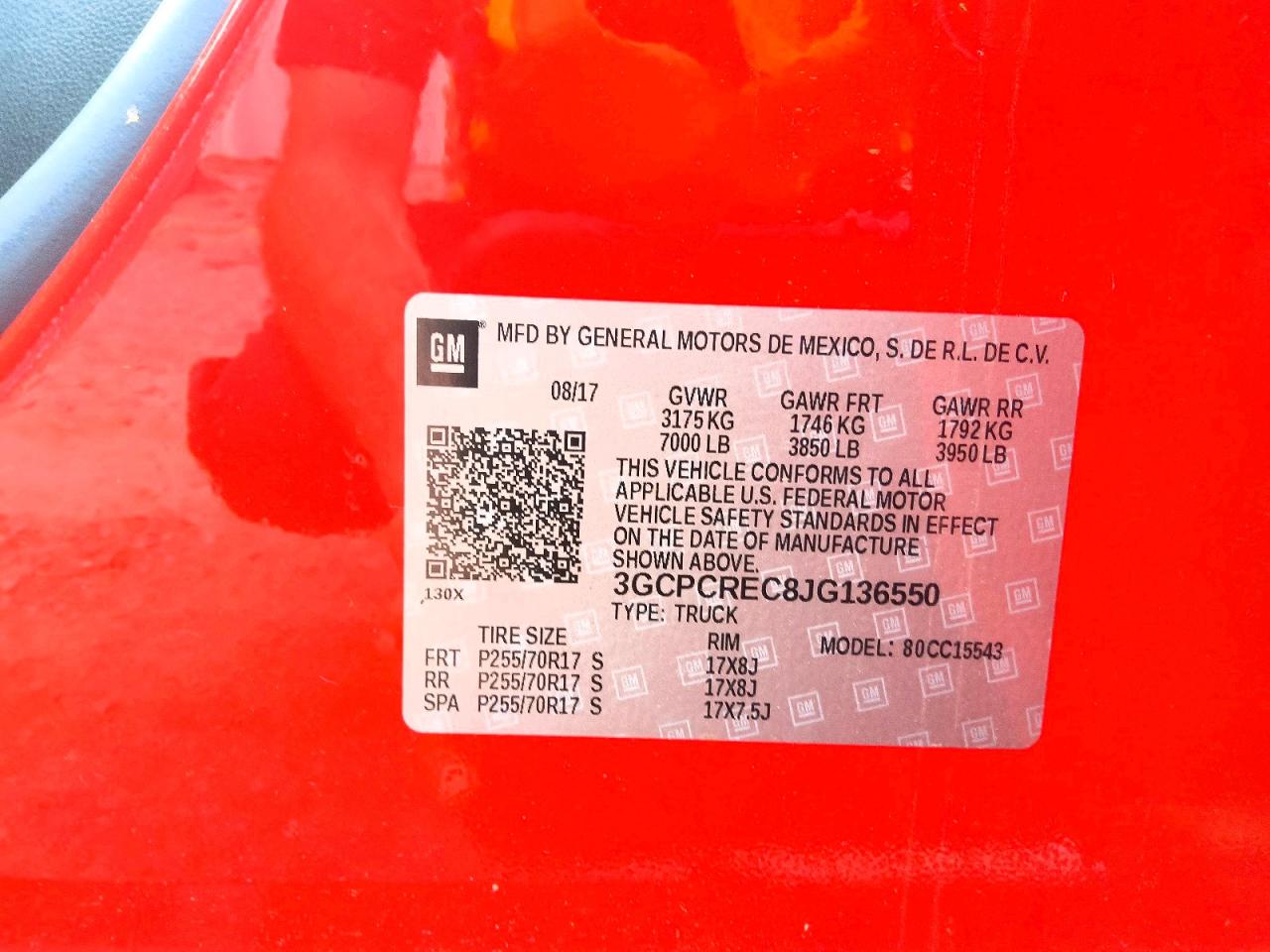 2018 CHEVROLET SILVERADO