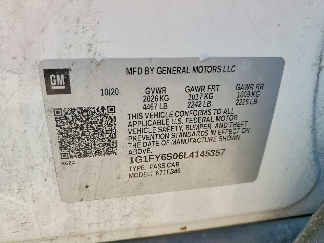 2020 CHEVROLET BOLT