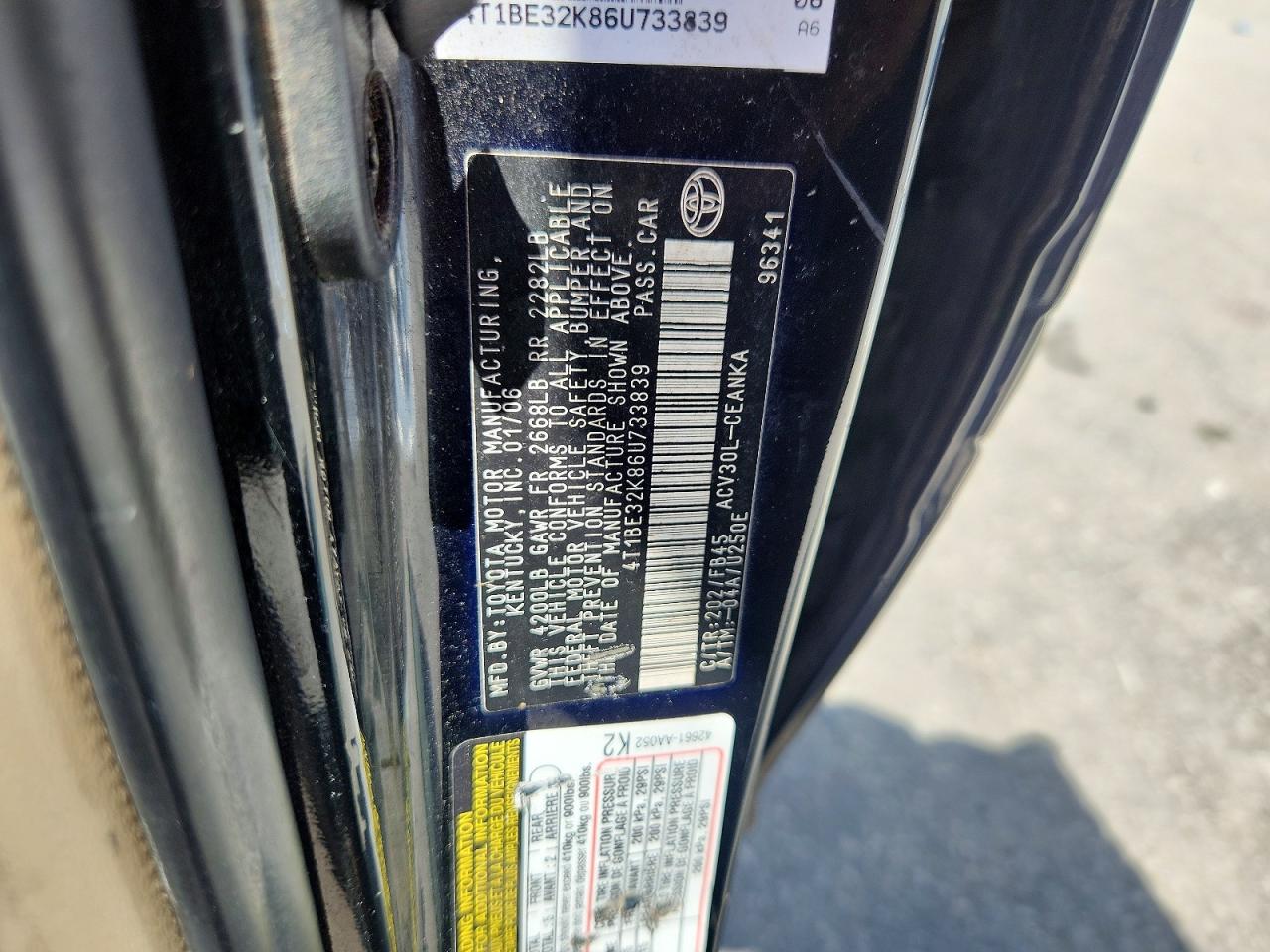 2006 TOYOTA CAMRY