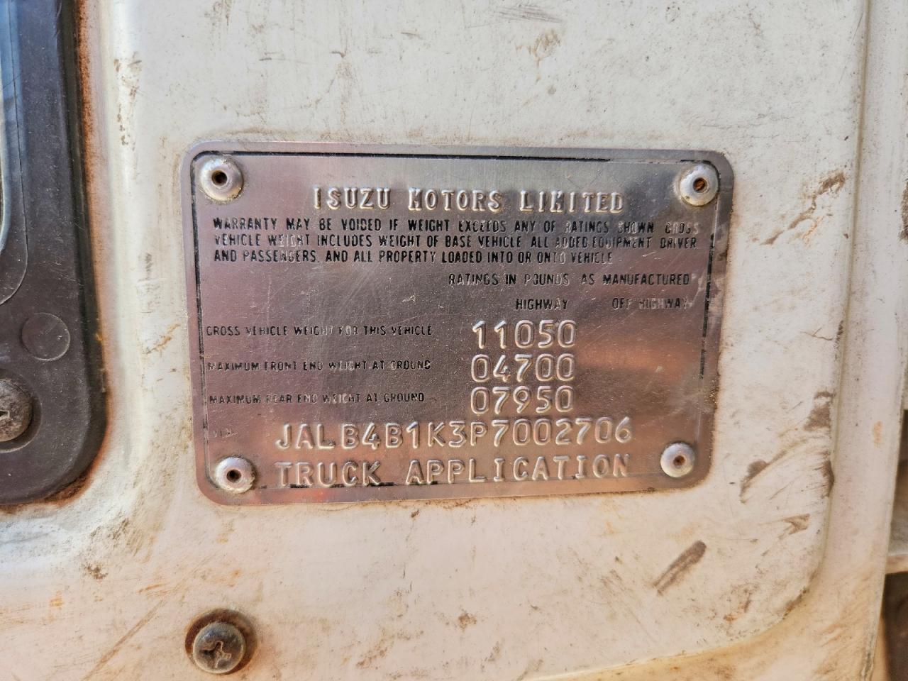 1993 ISUZU NPR
