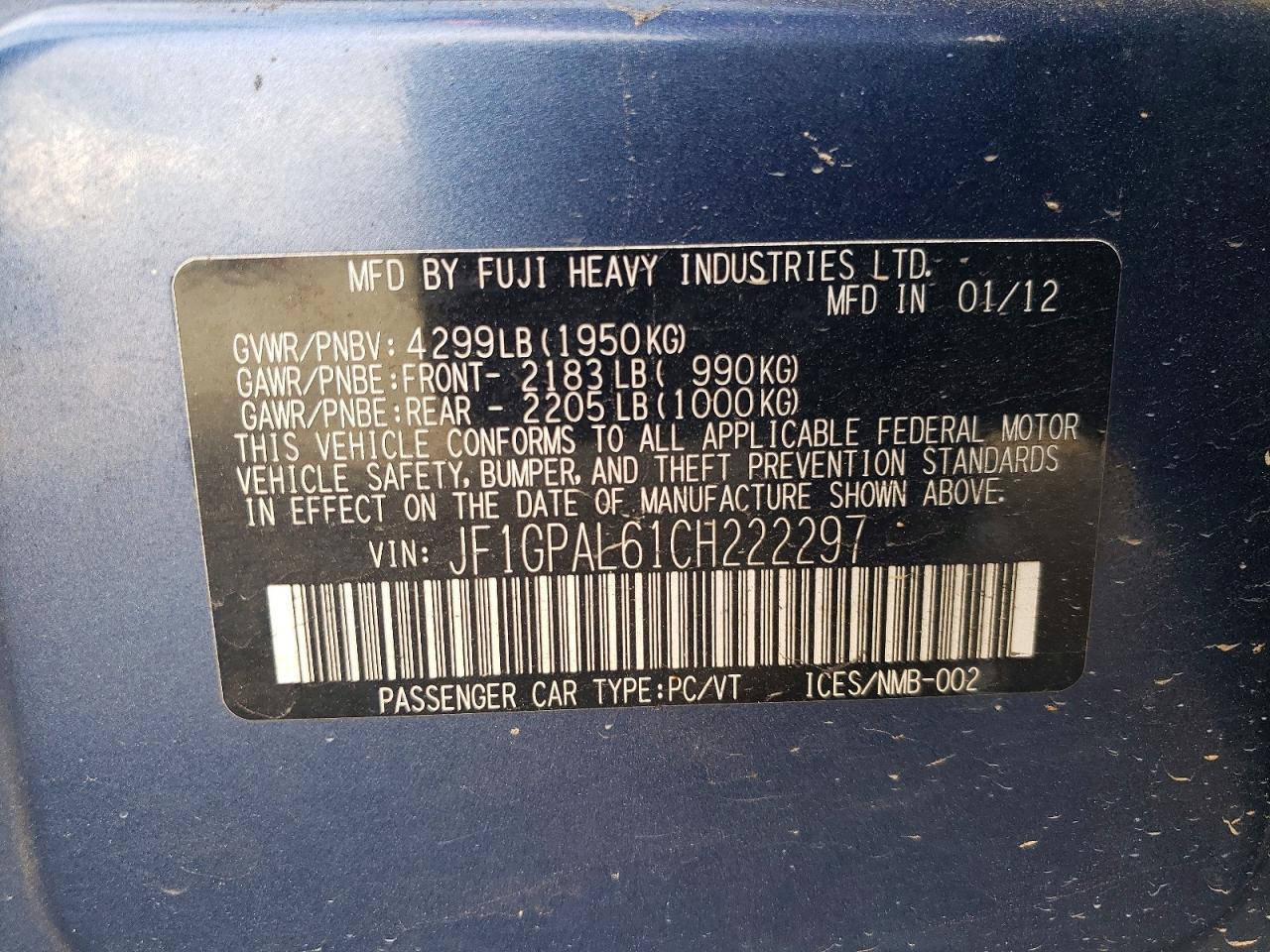 2012 SUBARU IMPREZA
