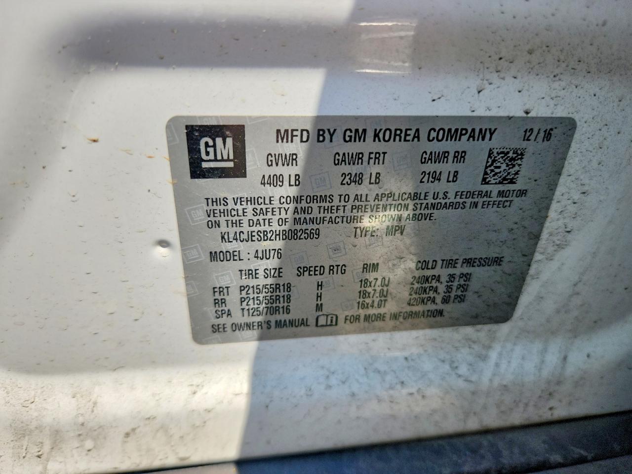 2017 BUICK ENCORE