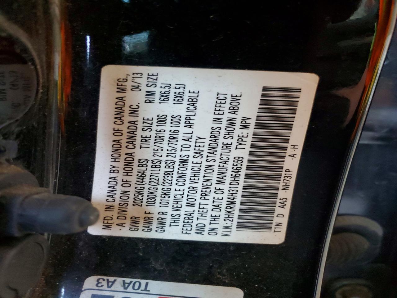2013 HONDA CRV