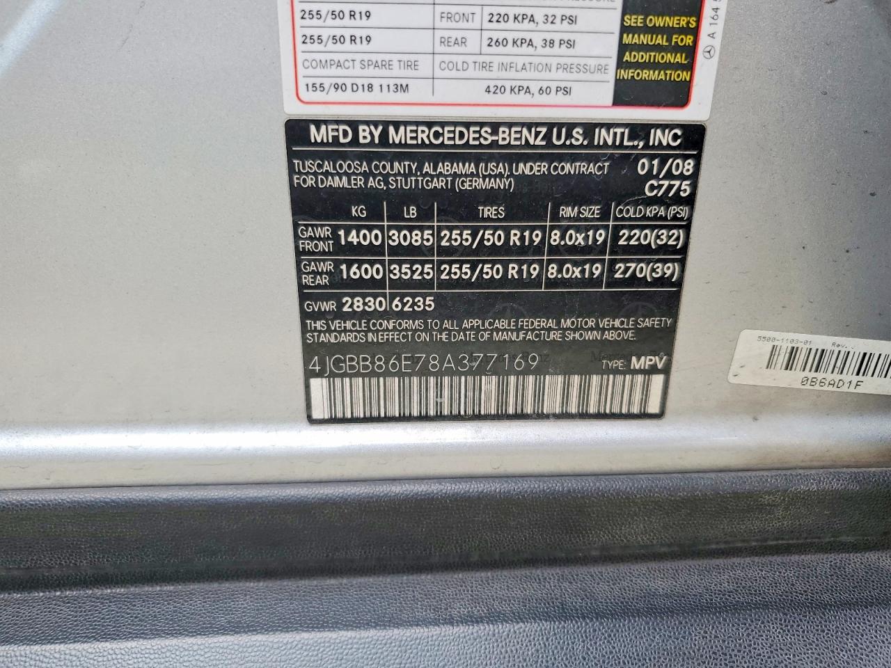2008 MERCEDES-BENZ M-CLASS
