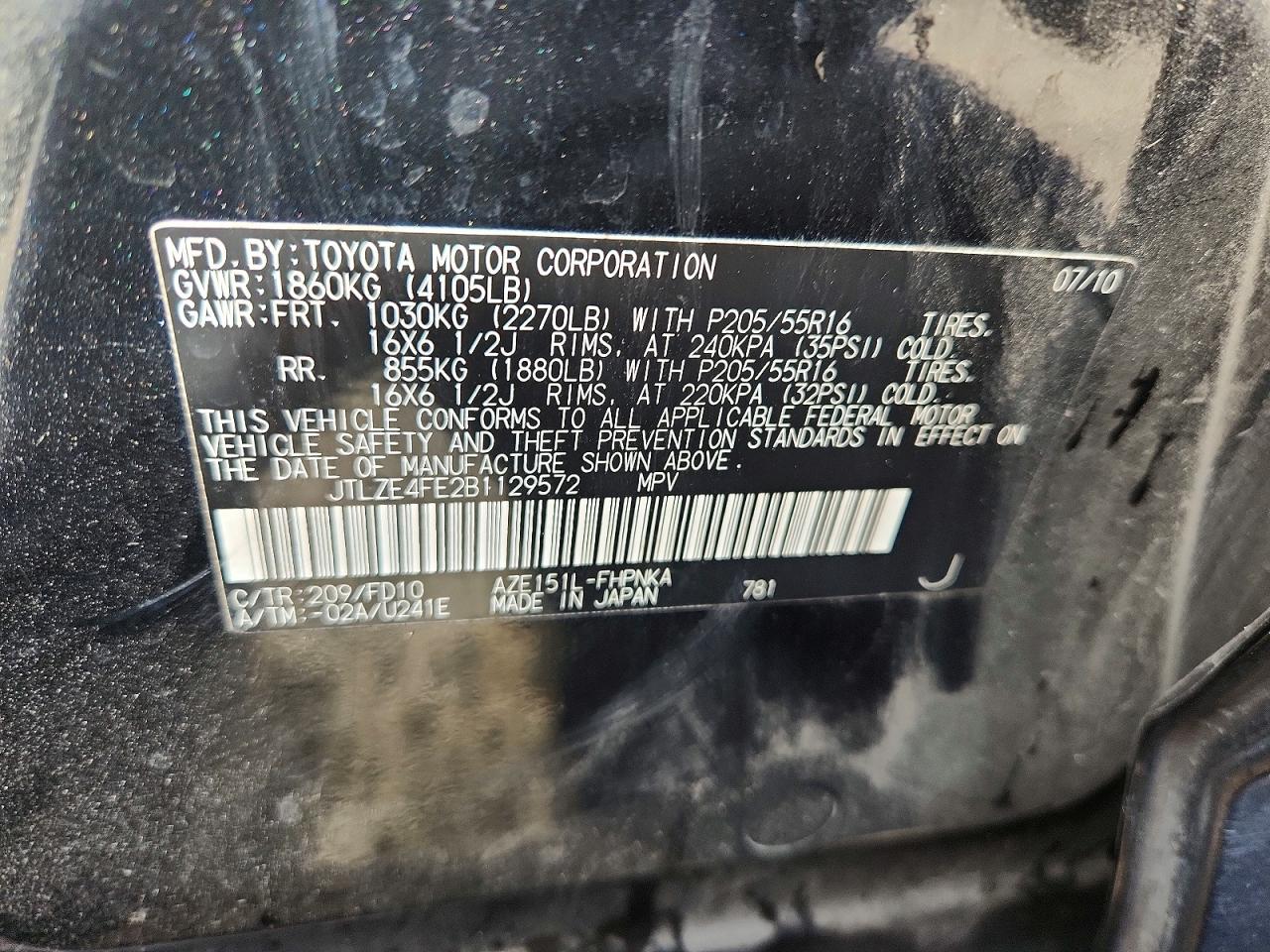 2011 TOYOTA SCION