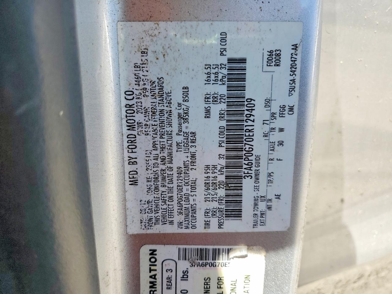2014 FORD FUSION