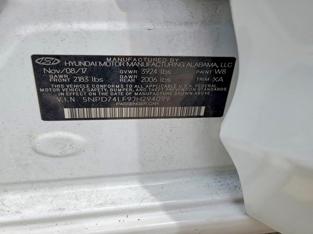 2018 HYUNDAI ELANTRA